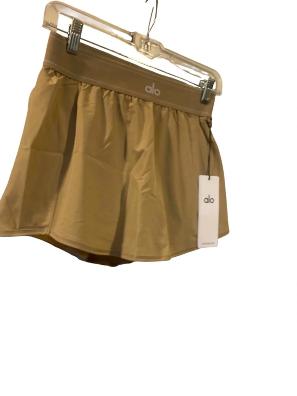 NWT ALO Yoga match point tennis skirt TAN Size S